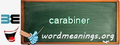 WordMeaning blackboard for carabiner